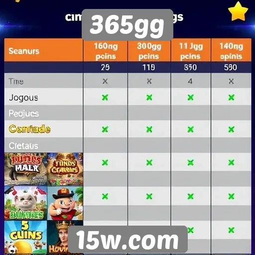 Comparativo entre 365gg e outros sites de jogos